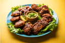Galouti kebabs with mint chutney